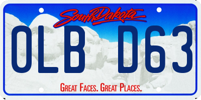 SD license plate 0LBD63