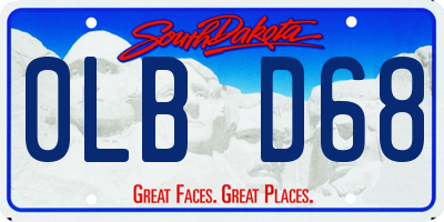 SD license plate 0LBD68