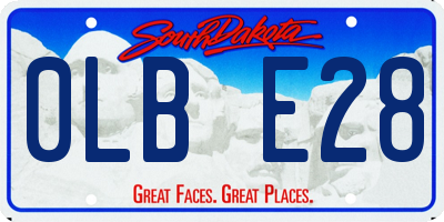 SD license plate 0LBE28