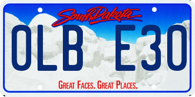 SD license plate 0LBE30