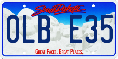 SD license plate 0LBE35