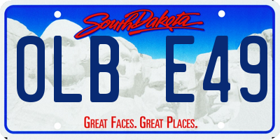 SD license plate 0LBE49