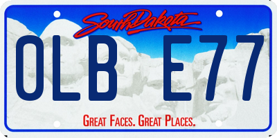 SD license plate 0LBE77