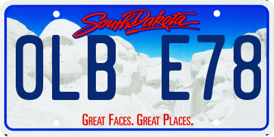 SD license plate 0LBE78