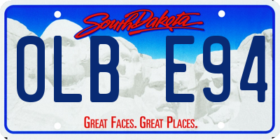 SD license plate 0LBE94