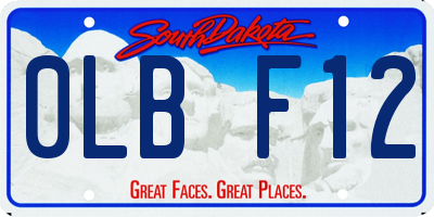 SD license plate 0LBF12