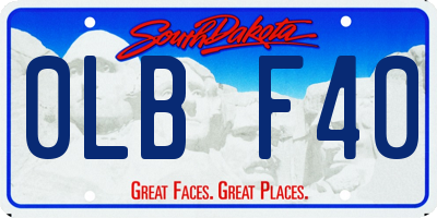 SD license plate 0LBF40