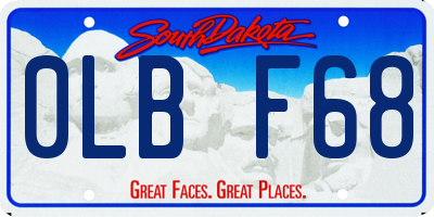 SD license plate 0LBF68