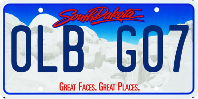 SD license plate 0LBG07