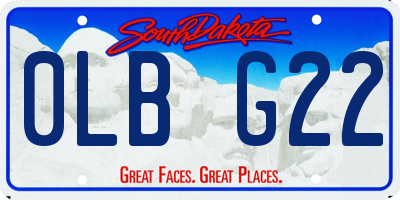 SD license plate 0LBG22