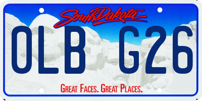 SD license plate 0LBG26
