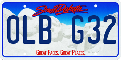 SD license plate 0LBG32