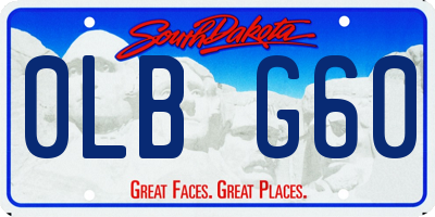 SD license plate 0LBG60