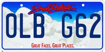 SD license plate 0LBG62