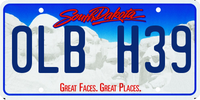 SD license plate 0LBH39