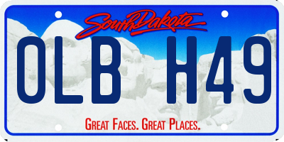 SD license plate 0LBH49
