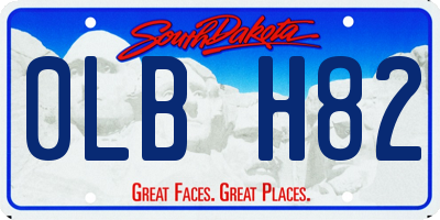 SD license plate 0LBH82