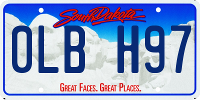 SD license plate 0LBH97