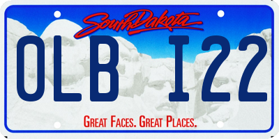 SD license plate 0LBI22