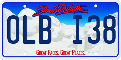 SD license plate 0LBI38