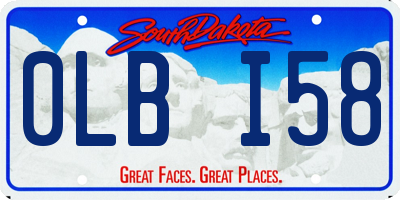 SD license plate 0LBI58