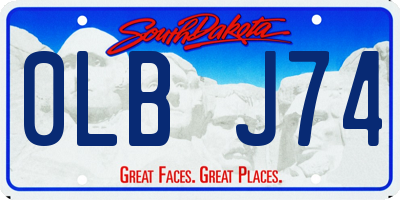SD license plate 0LBJ74