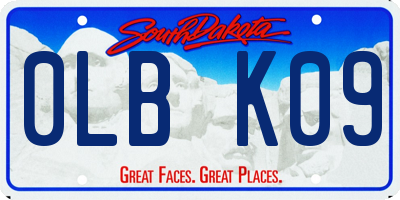 SD license plate 0LBK09