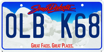SD license plate 0LBK68