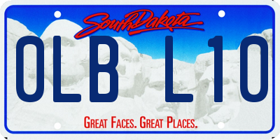 SD license plate 0LBL10