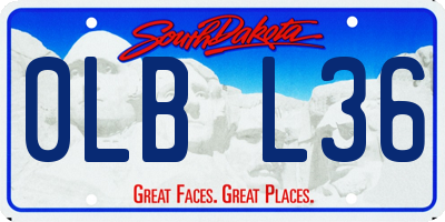 SD license plate 0LBL36