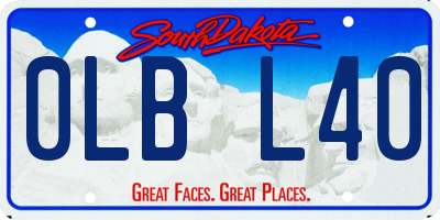SD license plate 0LBL40