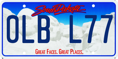 SD license plate 0LBL77