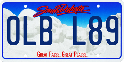 SD license plate 0LBL89