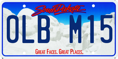 SD license plate 0LBM15