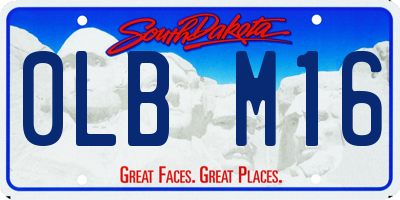 SD license plate 0LBM16