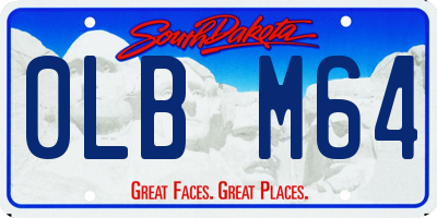 SD license plate 0LBM64