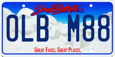 SD license plate 0LBM88