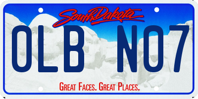 SD license plate 0LBN07
