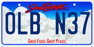 SD license plate 0LBN37