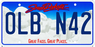 SD license plate 0LBN42