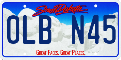 SD license plate 0LBN45