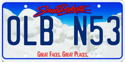 SD license plate 0LBN53