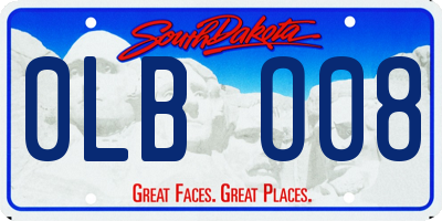 SD license plate 0LBO08