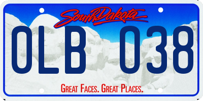 SD license plate 0LBO38