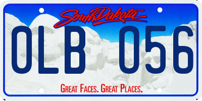 SD license plate 0LBO56