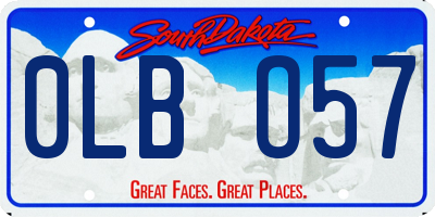 SD license plate 0LBO57