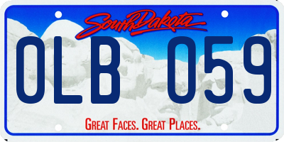 SD license plate 0LBO59