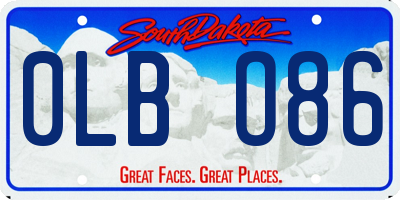 SD license plate 0LBO86