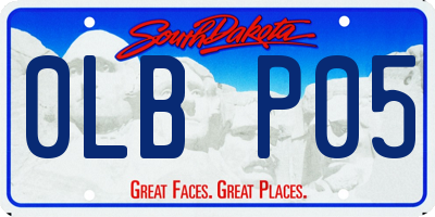 SD license plate 0LBP05