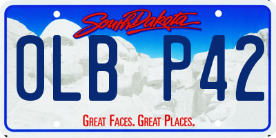 SD license plate 0LBP42
